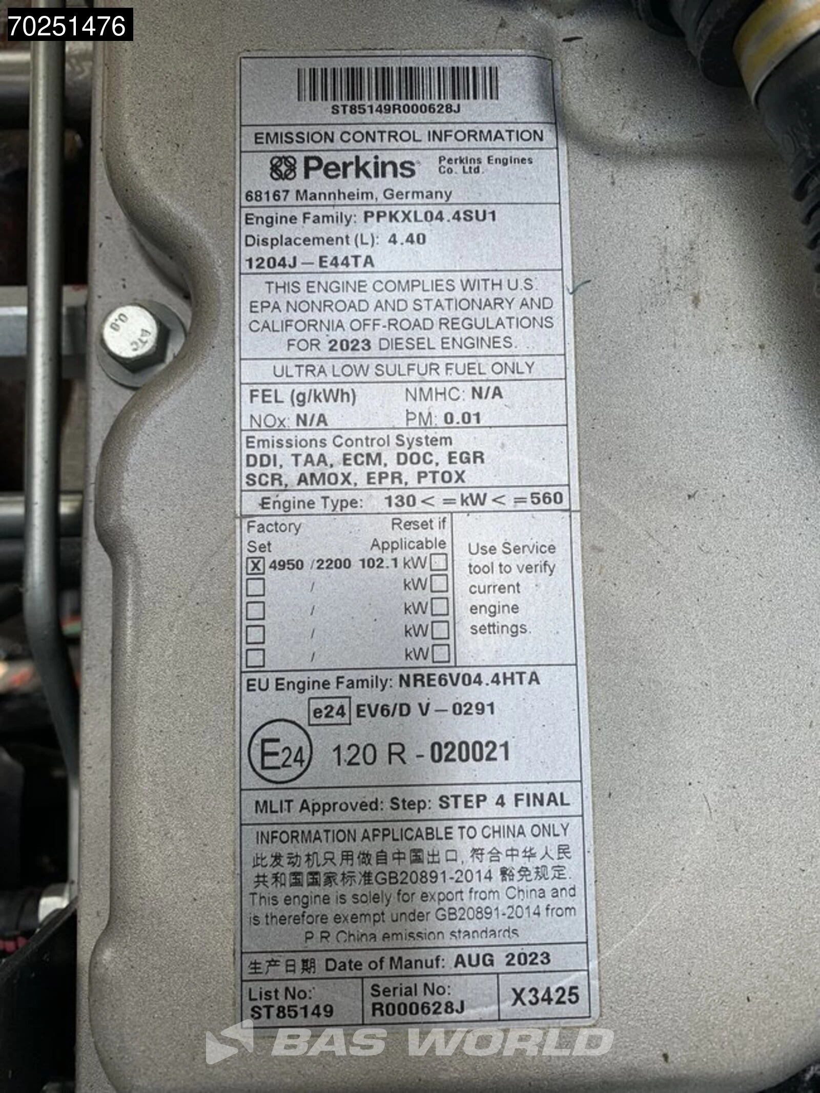 Hoofdafbeelding Perkins 1204J-E44TA