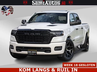 Dodge Ram 1500 Limited Night High Output 540HP 706Nm | Massage + Full Option | De Meest Luxe en Volle Pick-Up in zijn Klasse | Comfortabele Dubbele Cabine met Royale 5 Zitplaatsen | BPM vrij | Nu Leverbaar uit Voorraad | Voorraad Nr 2351 - 7478