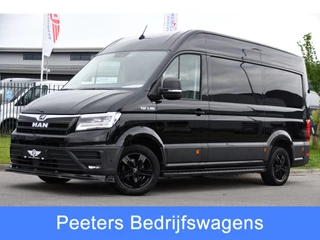 MAN TGE 3.180 35 2.0 L3H3 Black Edition Full Options! Adaptieve Cruise, Camera, Carplay, LED, Dodehoek, 177pk, Trekhaak, Clima, Stoelverwarming, Automaat, Uniek!