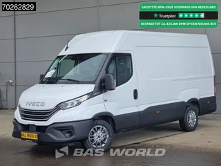 Iveco Daily 35S21 BPM VRIJ! 3.0L Automaat 210PK L2H2 2025-Model 3,5t Trekvermogen ACC LED CarPlay Camera Parkeersensoren Velgen Euro6 L3 12m3 Airco Trekhaak
