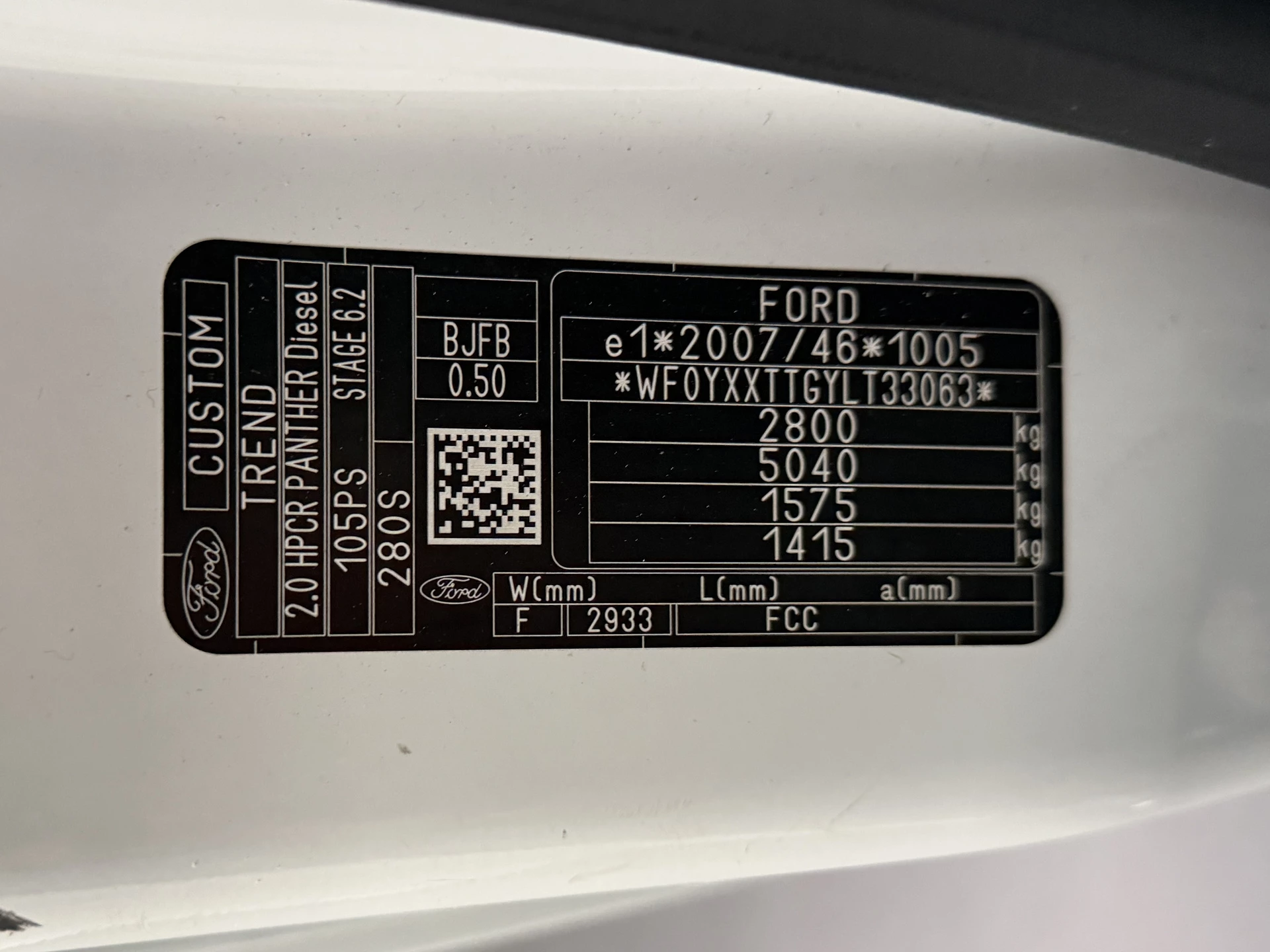 Hoofdafbeelding Ford Transit Custom