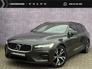 Volvo V60 2.0 T5 R-Design | nieuwe distributie riem | 12 mnd BOVAG garantie | Trekhaak | Schuif/kantel Panoramadak | Stoel/stuurverwarming | Leder | Parkeersensoren V+A | Apple Carplay/Android Auto | Elektr. bedienbare achterklep |
