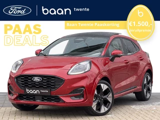 Ford Puma 1.0 Turbo 125pk Mild Hybride ST-Line X Automaat | full options | panorama dak | 19 inch | driver assistance pack | 360 graden camera | blis | winterpack | adaptieve cruise. | uit voorraad leverbaar! | fantastic red