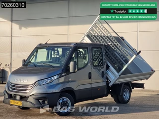 Iveco Daily 35C21 3 zijdige Kipper Dubbel Cabine 210PK 3.0L Dubbellucht Airco Cruise LED Camera Tipper Benne Kieper 2m3 Airco