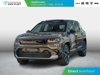 Jeep Compass First Edition 74 kWh | Direct leverbaar | Adapt. Cruise | Camera | Carplay | 20" | Elektr. A-Klep | Navi | Winter Pack | Schuif/Kanteldak | Premium Pack | Conv. Pack | Warmtepomp