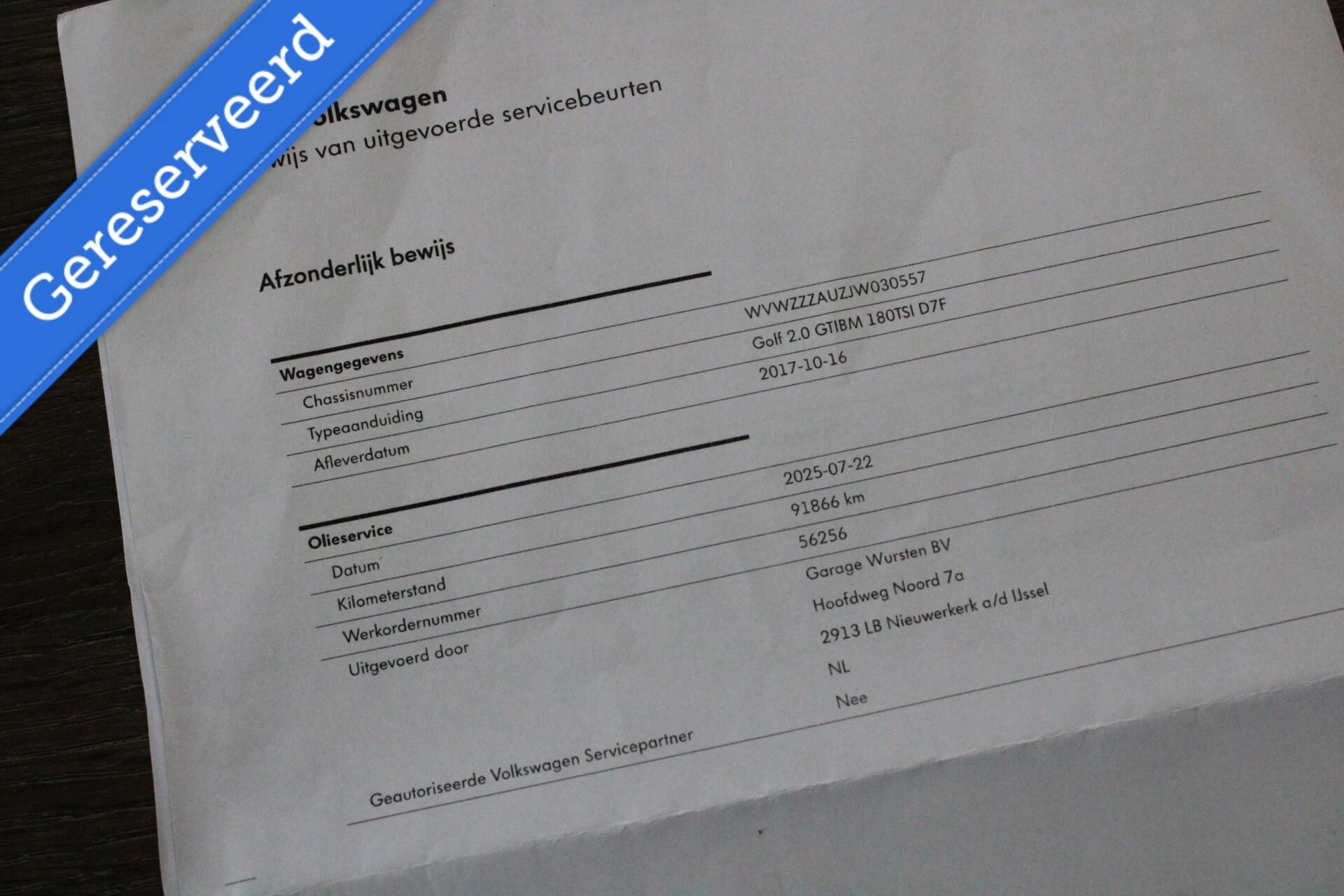Hoofdafbeelding Volkswagen Golf