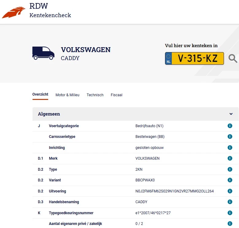 Hoofdafbeelding Volkswagen Caddy