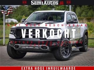 Dodge Ram 1500 TRX 6.2 V8 4x4 | HellCat 702 PK | BEAST | RAM Vol | Black Line | Comfortabele DC Dubbele Cabine met Royale 5 Zitplaatsen | Rode Stiksels | Head-Up | DashCam | Alarm |