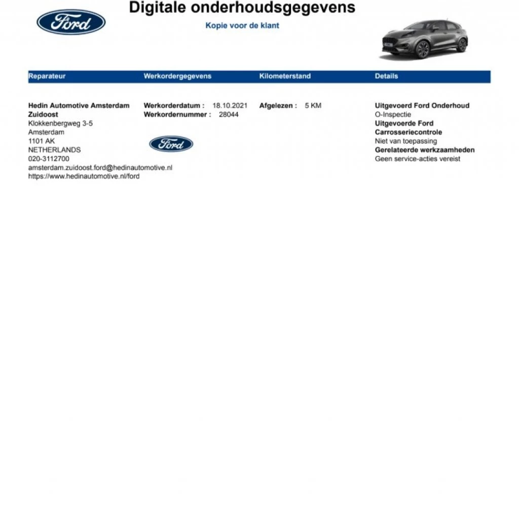 Hoofdafbeelding Ford Puma