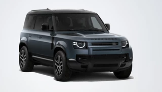 Hoofdafbeelding Land Rover Defender Land Rover Defender 110 2.0 P300e 110 X-Dynamic SE | Tasman Blue | 20" 'Style 5095' Gloss Dark Grey & Diamond Turned Finish | Secure Tracker Pro
