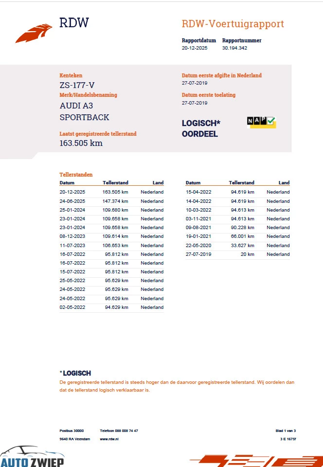 Hoofdafbeelding Audi A3