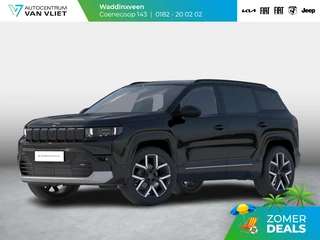 Jeep Compass First Edition 74 kWh | Adapt. Cruise | Camera | Carplay | 20" | Elektr. A-Klep | Navi | Winter Pack | Schuif/Kanteldak | Premium Pack | Conv. Pack | Warmtepomp
