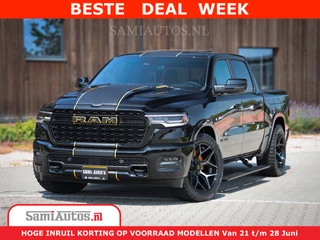 Dodge Ram 1500 Limited Night High Output 540HP 706Nm | Massage + Full Option | De Meest Luxe en Volle Pick-Up in zijn Klasse | Comfortabele Dubbele Cabine met Royale 5 Zitplaatsen | BPM vrij | Nu Leverbaar uit Voorraad | Voorraad Nr 2324 - 5142