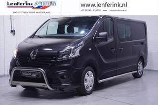 Renault Trafic 1.6 dCi 120 pk L2 Dubbel Cabine 2x Schuifdeur Airco, Navi, Trekhaak, Bull en Sidebars, 6-Zits