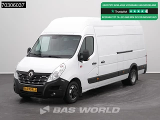 Renault Master 165PK Dubbellucht L4H3 Trekhaak Navi Airco Cruise Camera Parkeersensoren Werkplaatsinrichting Euro6 L4 Hoog Dak Airco Trekhaak Cruise control