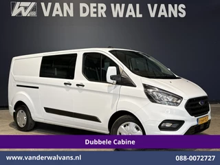 Ford Transit Custom 2.0 TDCI 130pk L2H1 Dubbele Cabine Euro6 Airco | 6-Zits | Camera | Navigatie | Apple Carplay | Cruisecontrol LED, Android Auto, Stoelverwarming, Verwarmde voorruit, Parkeersensoren, Achterklep, 2800kg trekvermogen