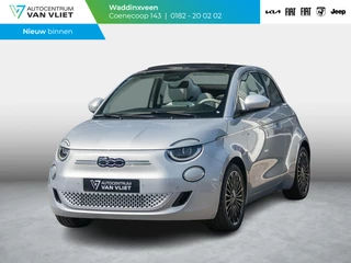 Fiat 500e Cabrio La Prima 42 kWh | Clima | Cruise | Leder | 17" | Priv Glass | Winter Pack | JBL Sound | BSM | Apple Carplay