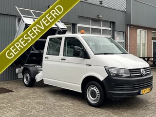 Volkswagen Transporter 2.0 TDI L2H1 DC 85pk Kipper Pick-up Airco 2200kg Trekhaak 6 persoons Pick up Open laadbak 1e eigenaar Euro 6