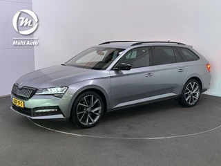 Hoofdafbeelding Škoda Superb Škoda Superb Combi 1.4 TSI iV Sportline Plug In Hybrid PHEV | Alcantara Sportstoelen Memory | Trekhaak af Fabriek | Crystal LED | Canton Audio | Apple Carplay | Navigatie | DAB | Sfeerverlichting |