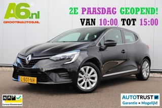 Renault Clio 1.6 E-Tech Hybrid 140 Intens 140PK Automaat Half Leder Keyless 16 inch LMV Sfeerverlichting LED Navigatie Carplay Android Rijstrooksensor Climate Cruise Control Parkeersensor