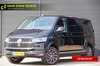 Volkswagen Transporter 2.0 TDI L2 150PK AUT. DC-5P, LED, 2X SCHUIFDEUR, TREKHAAK, NAVI, CRUISE, LEDER STUUR, PARKEERSENSOREN, MISTLAMPEN, DUBBELE CABINE