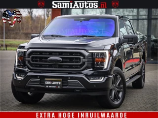 Ford F-150 USA BLACK OPS | 5.0 V8 406PK | 360 CAMERA | UITLAAT KLEP | BEDSLIDE | CREW CAB | LEDER | CREW CAB | DUBBELE CABINE | 5 PERSOONS | DC | GRIJSKENTEKEN |