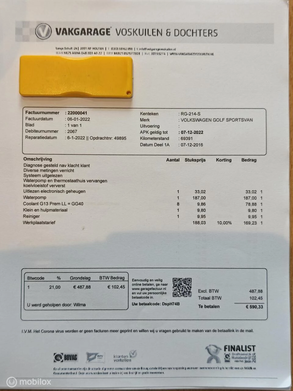 Hoofdafbeelding Volkswagen Golf Sportsvan
