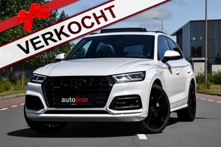 Audi Q5 55 TFSI e quattro Competition 3x S-Line. Luchtv, Pano, ACC, 360, B&O, Trekh, Stuurvw, Keyless, Matrix, CarPlay, Dodeh!