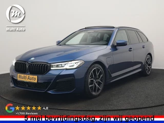 BMW 5 Serie Touring 530e M Sport PHEV 293pk Dealer O.H. | Panodak | Adaptive Cruise | 360 Camera | Harman / Kardon | Lederen Comfortzetels Memory & Verwarmd | Adaptive LED | Apple Carplay | Blis | Sfeerverlichting | Navigatie | DAB | Plug In Hybrid |