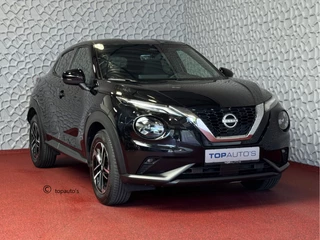Hoofdafbeelding Nissan Juke Nissan Juke DIG-Turbo 115PK NAVI STOEL/STUUR/RUIT.VERW. LED CAMERA XL.NAVI KEYLESS LMV 2025