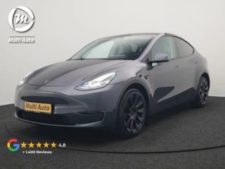 Tesla Model Y Long Range AWD 75 kWh 441pk SOH 92,3% | Full Self-Driving Capability | Panodak | Adaptive Cruise | Lederen Sportstoelen Memory & Verwarmd | Camera | Navigatie |