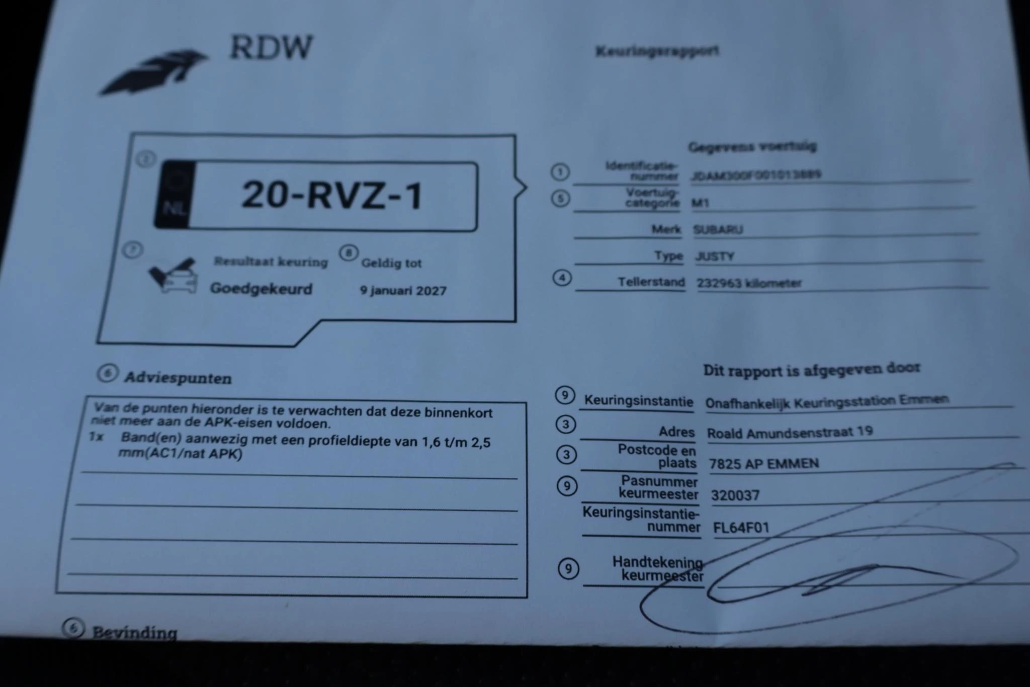 Hoofdafbeelding Subaru Justy