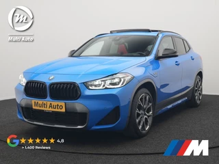 BMW X2 xDrive25e M Sport Plug In Hybrid 220pk Dealer O.H. PHEV | Trekhaak Afn. | Panodak | Adaptive Cruise | Head Up | Camera | Harman / Kardon | Lederen Competition Stoelen Memory & Verwarmd | Keyless | 19"L.M | Sfeerverlichting | Navigatie | DAB |