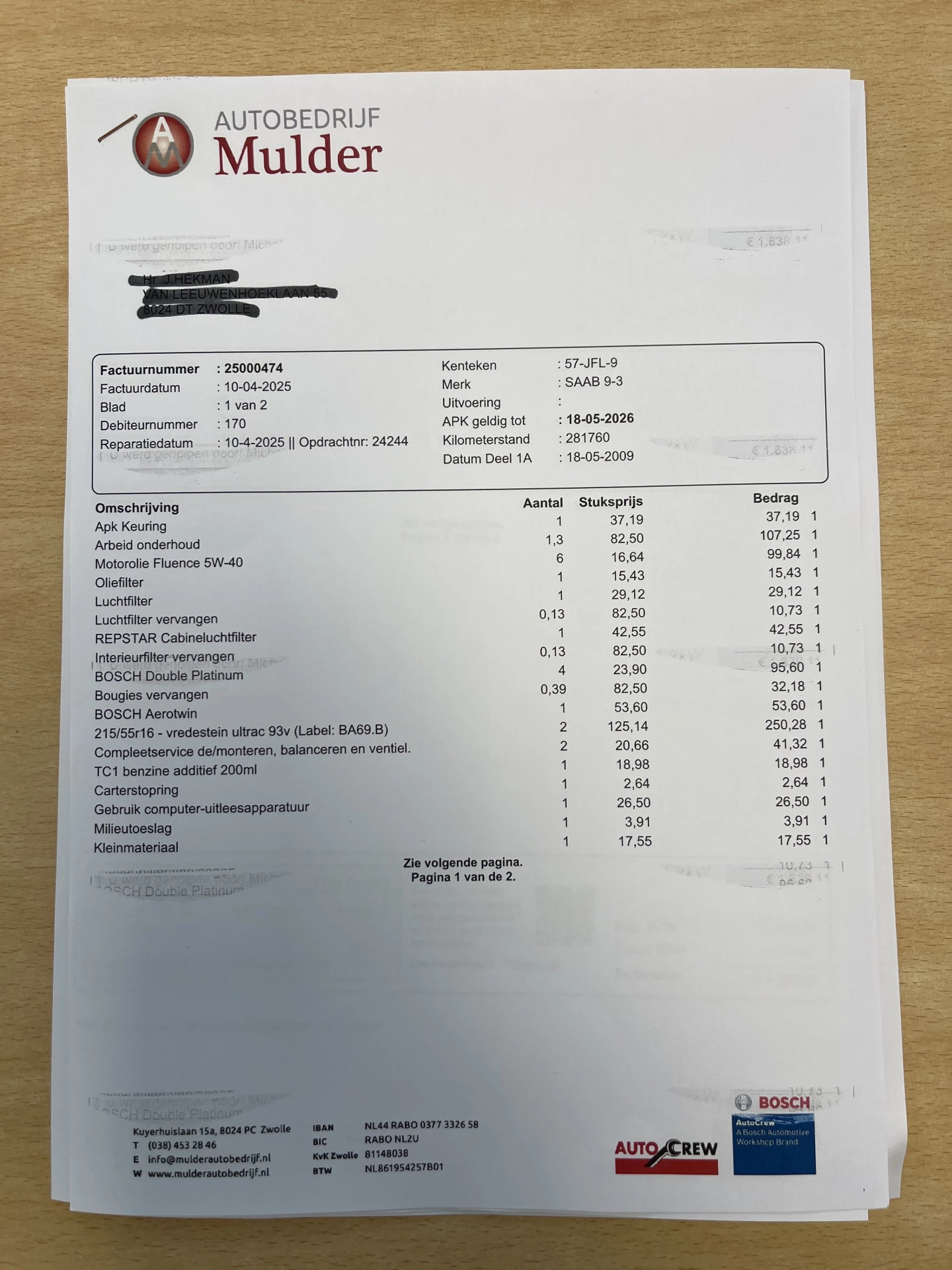 Hoofdafbeelding Saab 9-3