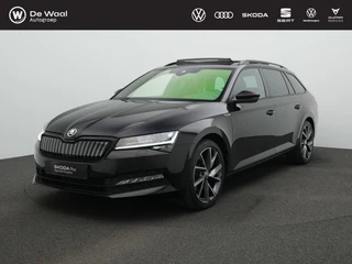 Skoda Superb Combi 1.4 TSI iV 218 pk Sportline | Panoramadak | Trekhaak | Navigatie Columbus | Geheugenstoelen | 360 Camera | Matrix LED | Canton | Stuur-/achterbankverwarming