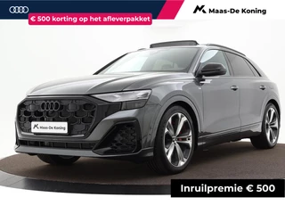 Audi Q8 60 TFSIe 490pk Quattro S Line Competition · Luchtvering · 360 Camera · Servosluiting · Panoramadak · Elek. trekhaak · Stoelventilatie · 22'' Inch · Garantie t/m 12-02-2028 of 90.000km