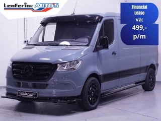 Mercedes-Benz Sprinter 215 CDI 150 pk Black&Grey Edition L2H1 Airco, 18" LMV, Bumpers in Kleur, Zonneklep, Grille Zwart, 2-Zits