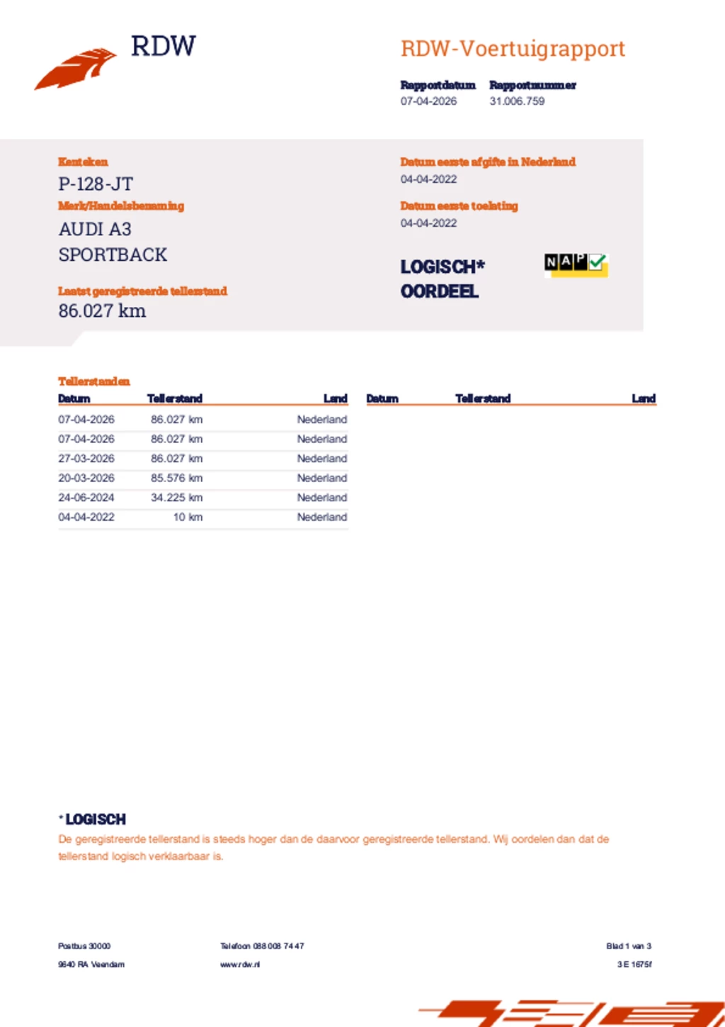 Hoofdafbeelding Audi A3