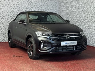 Volkswagen T-Roc Cabrio 1.5 TSI R-LINE MAT BLACK EDITION GREY 150PK LEER BEATS AUDIO TREKHAAK CARPLAY NAVI CAMERA LED STOEL/STUUR VERW DAB ADAP.CRUISE BLINDSPOT 2024 "Volkswagen rijden begint bij Topautos.nl – 75 topmodellen direct op voorraad!"