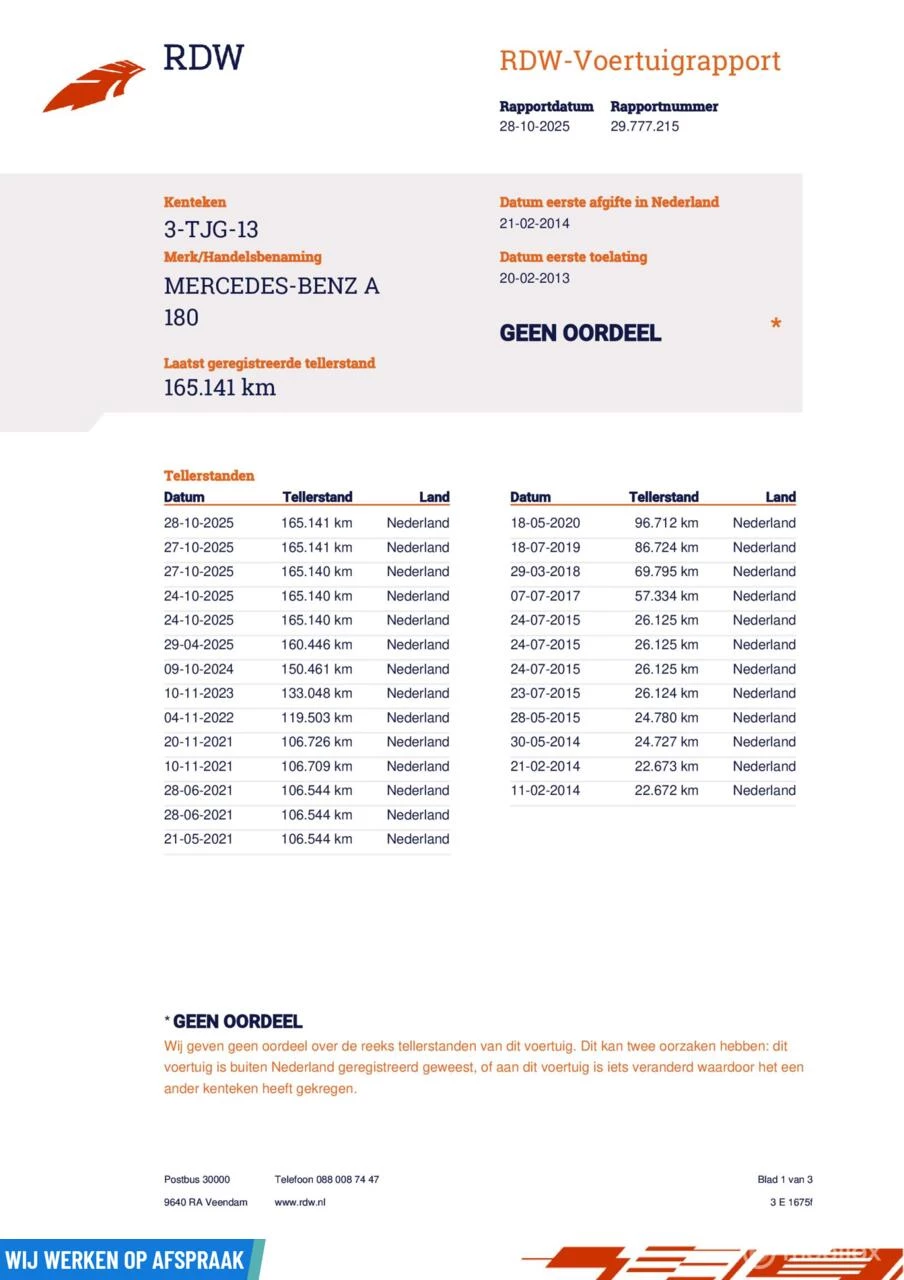 Hoofdafbeelding Mercedes-Benz A-Klasse