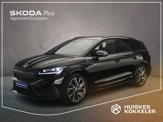 Skoda Enyaq iV 60 Sportline 180pk Automaat Warmtepomp, Adaptive cruise control, Navigatie, Achteruitrijcamera, Stuurwiel verwarmd, LED matrix koplampen, Stoelverwarming