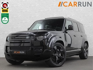 Land Rover Defender 110 2.0 P300e 110 X-Dynamic HSE | Black-Optic | Panorama | 360 Camera | Meridian | Trekhaak | Luchtvering | ACC | Stoelventilatie | Cold-Climate Pack | Leder | Head-Up | Keyless-Entry | Luchtvering | 22'' | Memory | Interieurdelen Leder | Standkachel | Dodehoek |