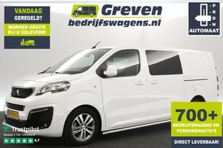 Peugeot Expert 2.0 BlueHDI L3H1 180PK Automaat | Dubbele Cabine 2xSchuifdeur Airco Camera Carplay Cruise Navi PDC 5 Pers LED 17''LMV