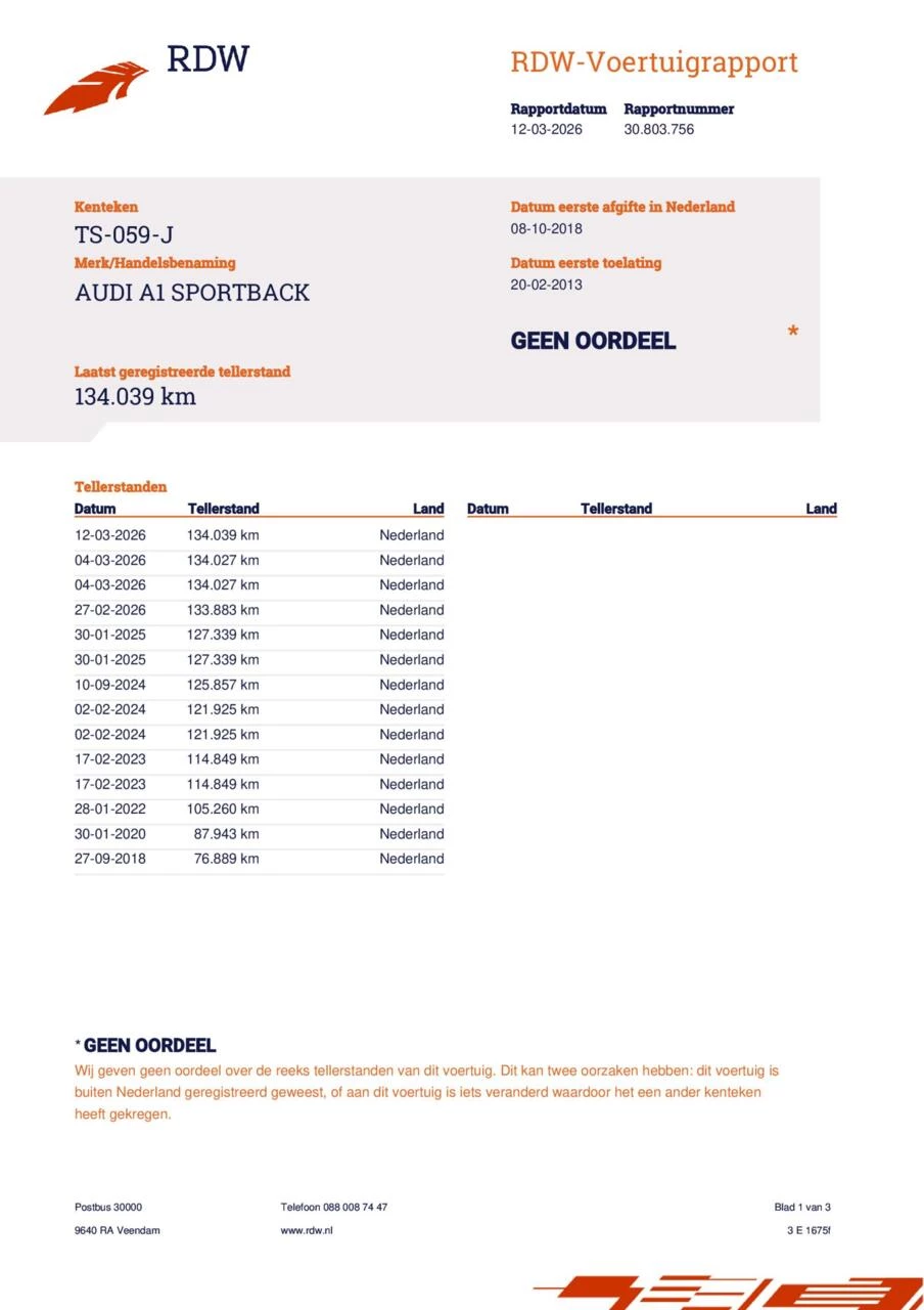 Hoofdafbeelding Audi A1 Sportback