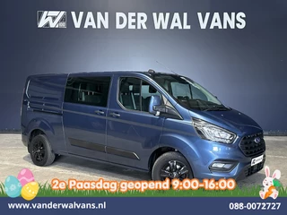 Ford Transit Custom 2.0 TDCI 131pk L2H1 Dubbele Cabine Euro6 Airco | 6-zits | Camera | LED | 2800kg Trekhaak | LM Velgen | Cruisecontrol, Android Auto, Verwarmde Voorruit, Parkeersensoren, Bijrijdersbank