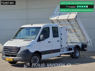 Mercedes Sprinter 514 CDI Kipper met Kist Dubbel Cabine Dubbellucht 3,5t Trekhaak Airco Cruise Euro6 Tipper Benne Kieper 2m3 Airco Trekhaak Cruise control