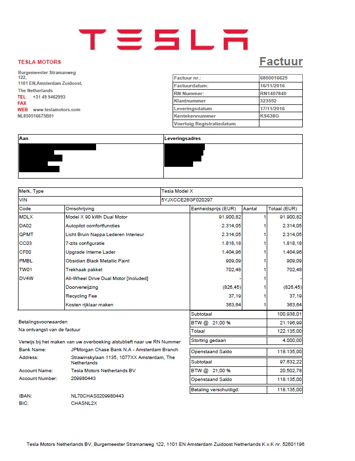 Hoofdafbeelding Tesla Model X