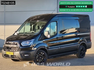 Ford Transit 165pk Automaat Limited Black Edition Dubbele schuifdeur Raptor Grill L2H2 ACC 360camera Navi CarPlay Xenon Camera 10m3 Airco