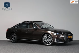Audi S8 4.0 TFSI Quattro 571+PK BTW/ACHTERASBEST/KERAMISCH/B&O/SOFT/PANO/LEDER+MASSAGE/21" LMV/360 CAM/ACC/ECC/12 MND GARANTIE!
