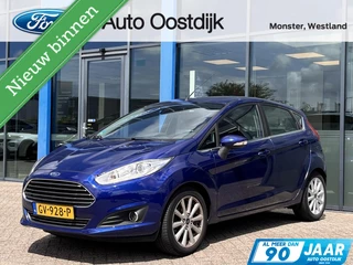 Ford Fiesta 1.0 EcoBoost Titanium 100PK NIEUWE DISTRIBUTIERIEM!! Trekhaak Voorruitverwarming Climate Navi Cruise Parkeersensoren 16" Velgen *Dealer Onderhouden*